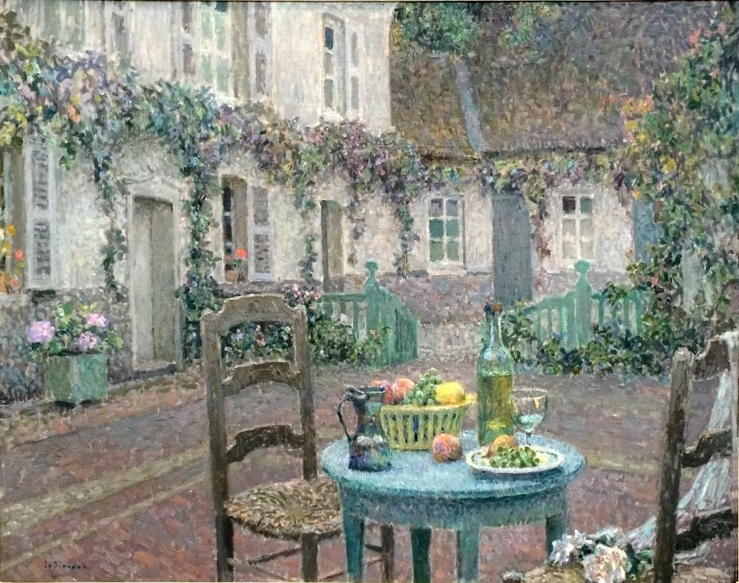 Henri Le Sidaner - Il tavolo blu, Gerberoy, Singer Museum